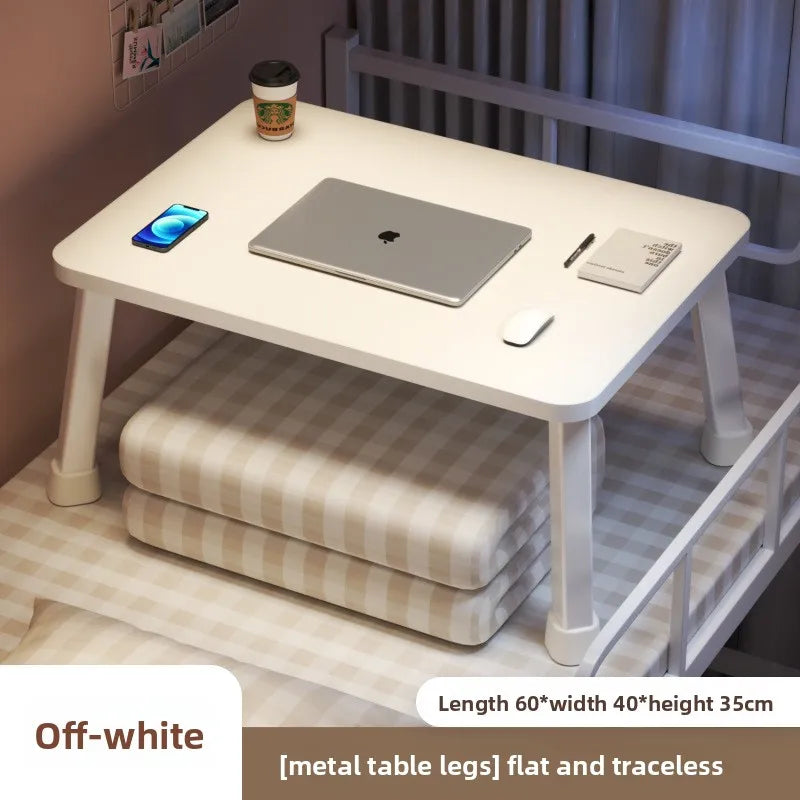 Portable Folding Laptop Table Adjustable Bedside Foldable Desk Dorm Student Study Tray Compact Lightweight Household Furniture