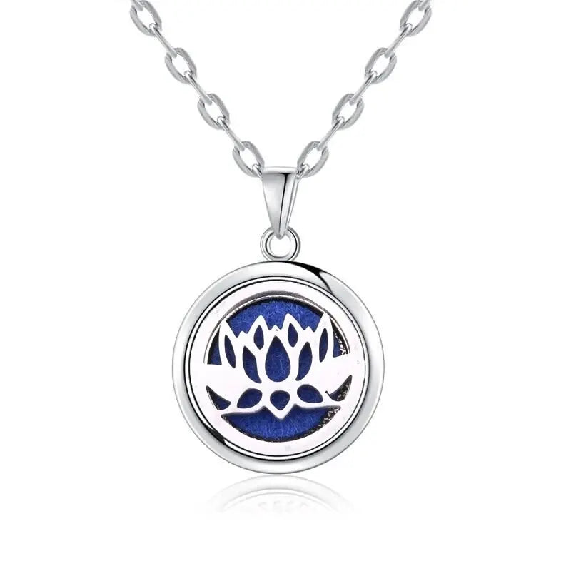 New Tree Of Life Aromatherapy Necklace Stainless Steel Essential Oil Diffuser Amulet Perfume Locket Pendant Women Jewelry Gift