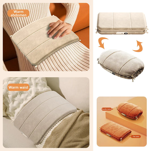 Rechargeable Hand Warmers Graphene Quick Heating Hand Warmer Bag Power Bank Electric Heated Hand Warmer Muff Portable Women Kids