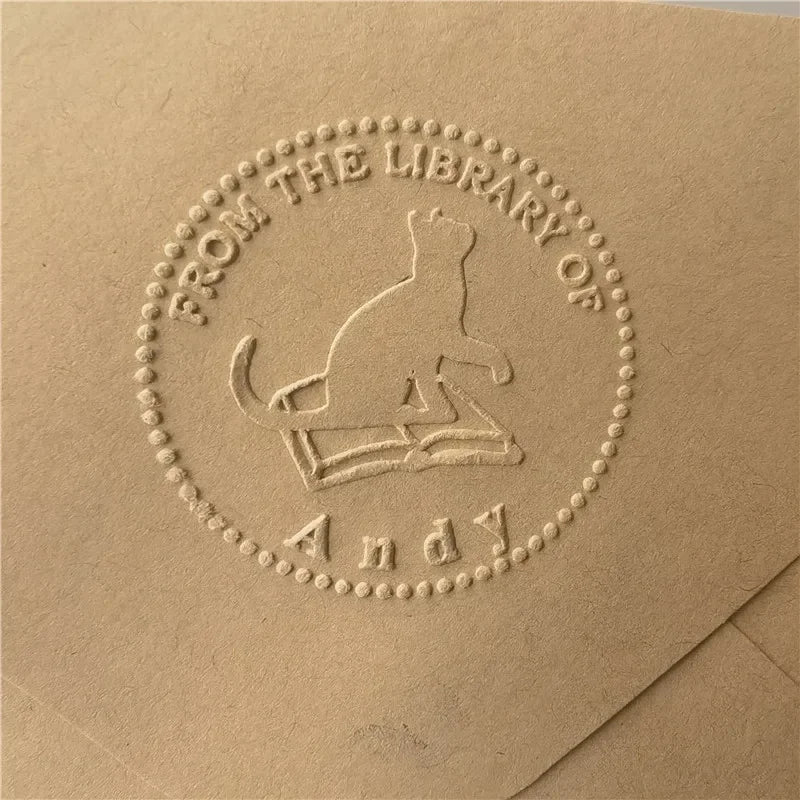 Personalized Book Embosser Custom Library Embosser Seal Customized This Book Belongs To,Custom Book Stamp from the library of