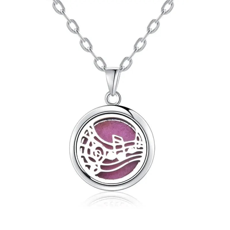 New Tree Of Life Aromatherapy Necklace Stainless Steel Essential Oil Diffuser Amulet Perfume Locket Pendant Women Jewelry Gift