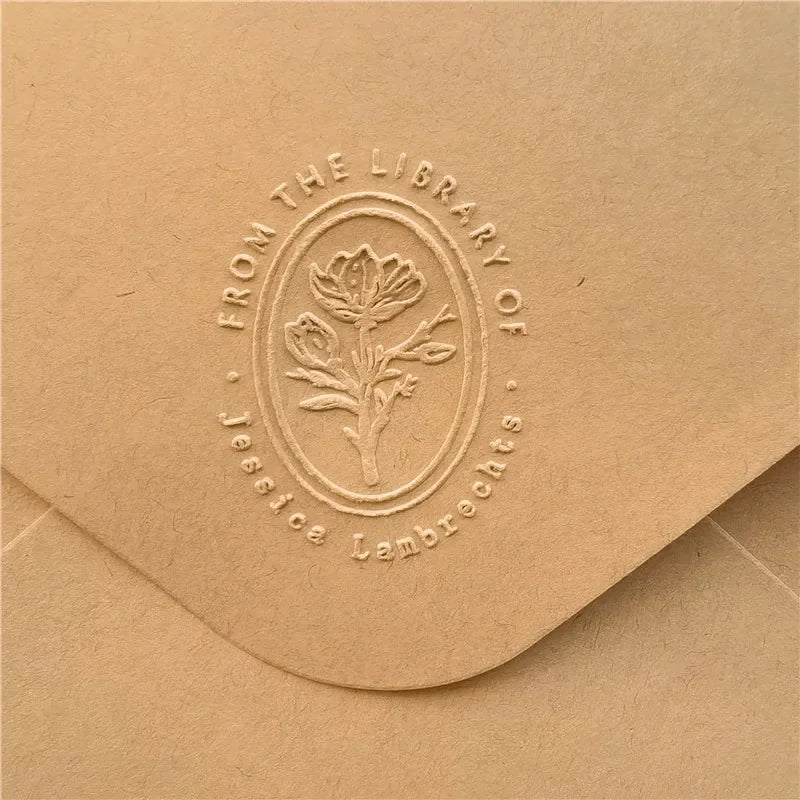 Personalized Book Embosser Custom Library Embosser Seal Customized This Book Belongs To,Custom Book Stamp from the library of