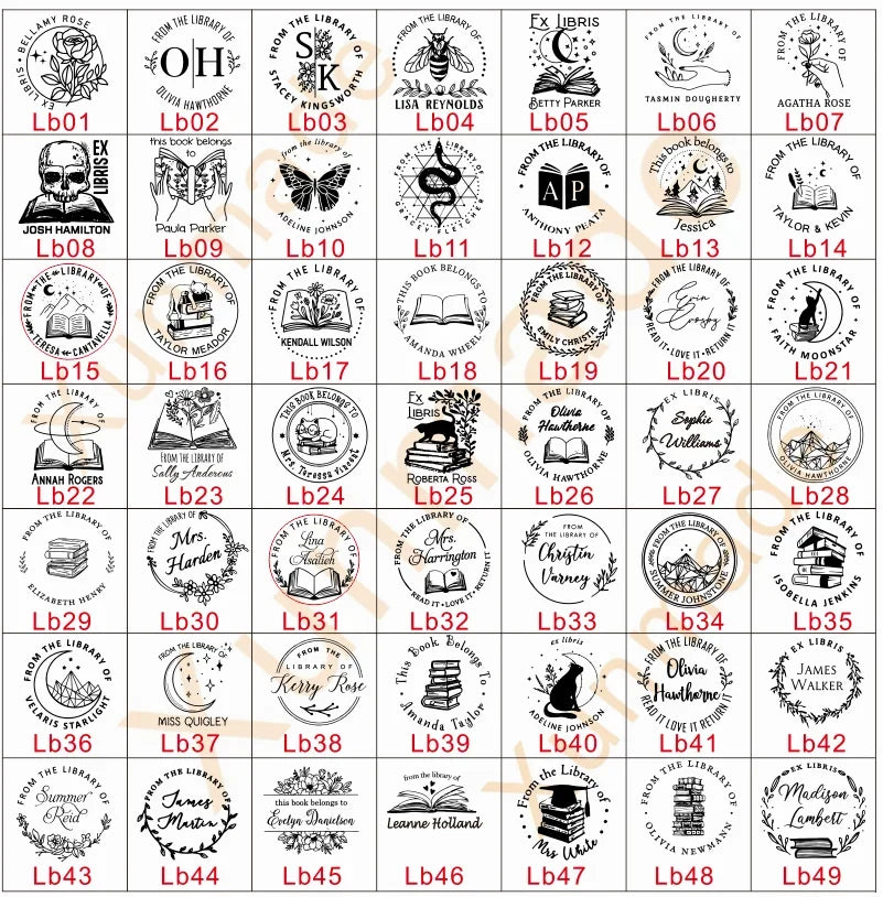 Personalized Book Embosser Custom Library Embosser Seal Customized This Book Belongs To,Custom Book Stamp from the library of