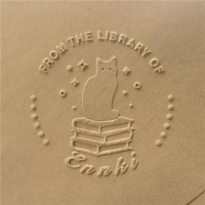 Personalized Book Embosser Custom Library Embosser Seal Customized This Book Belongs To,Custom Book Stamp from the library of